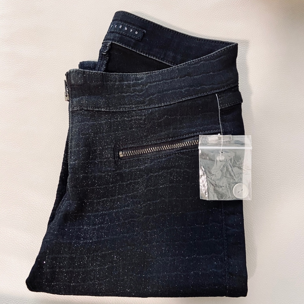 Guess x Tiesto NYT LYF NWOT Black Glitter Jeggings